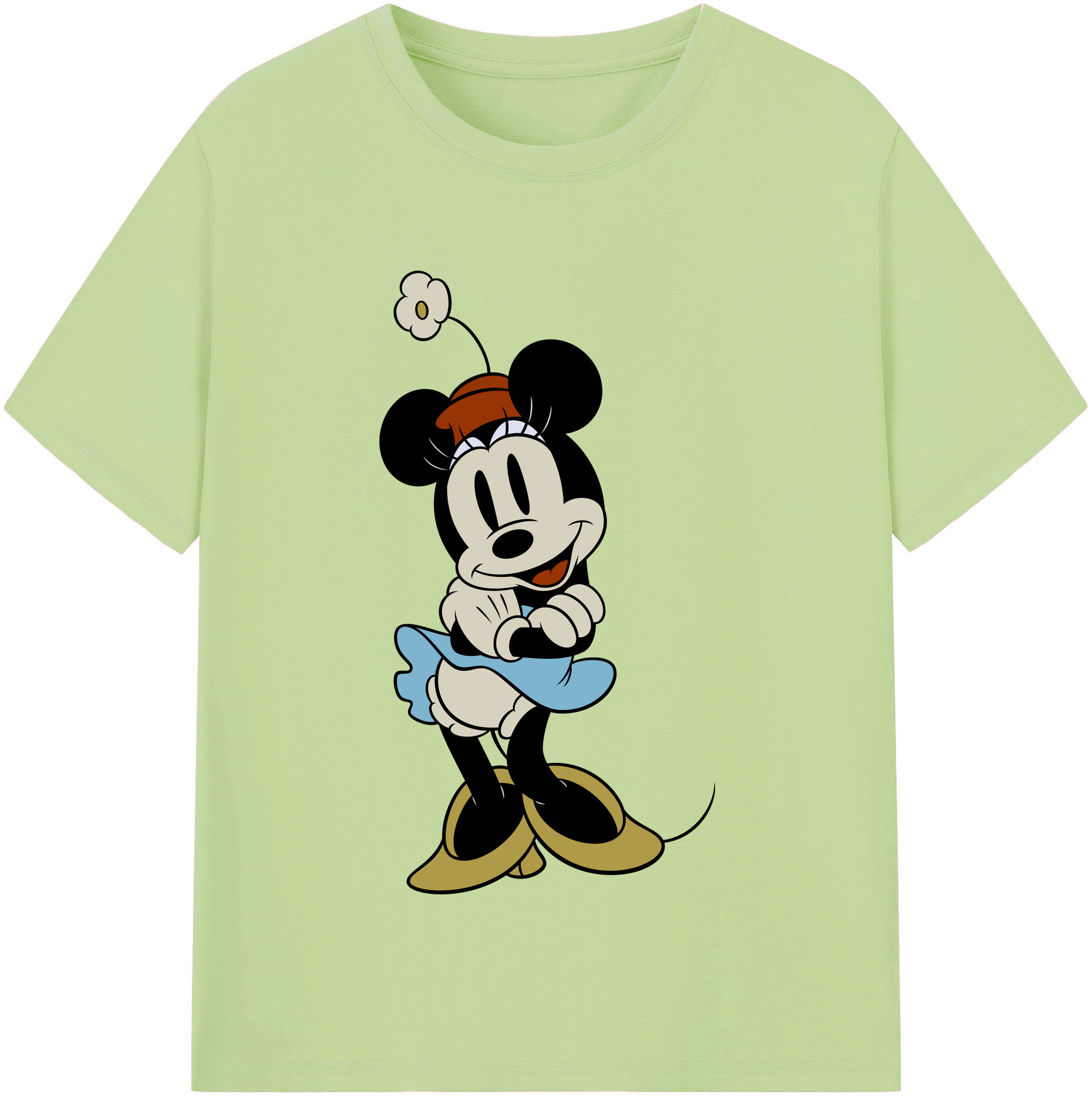（画像用） ミッキーマウス Mickey Mouse 綿100％半袖Tシャツ（フロントプリント）